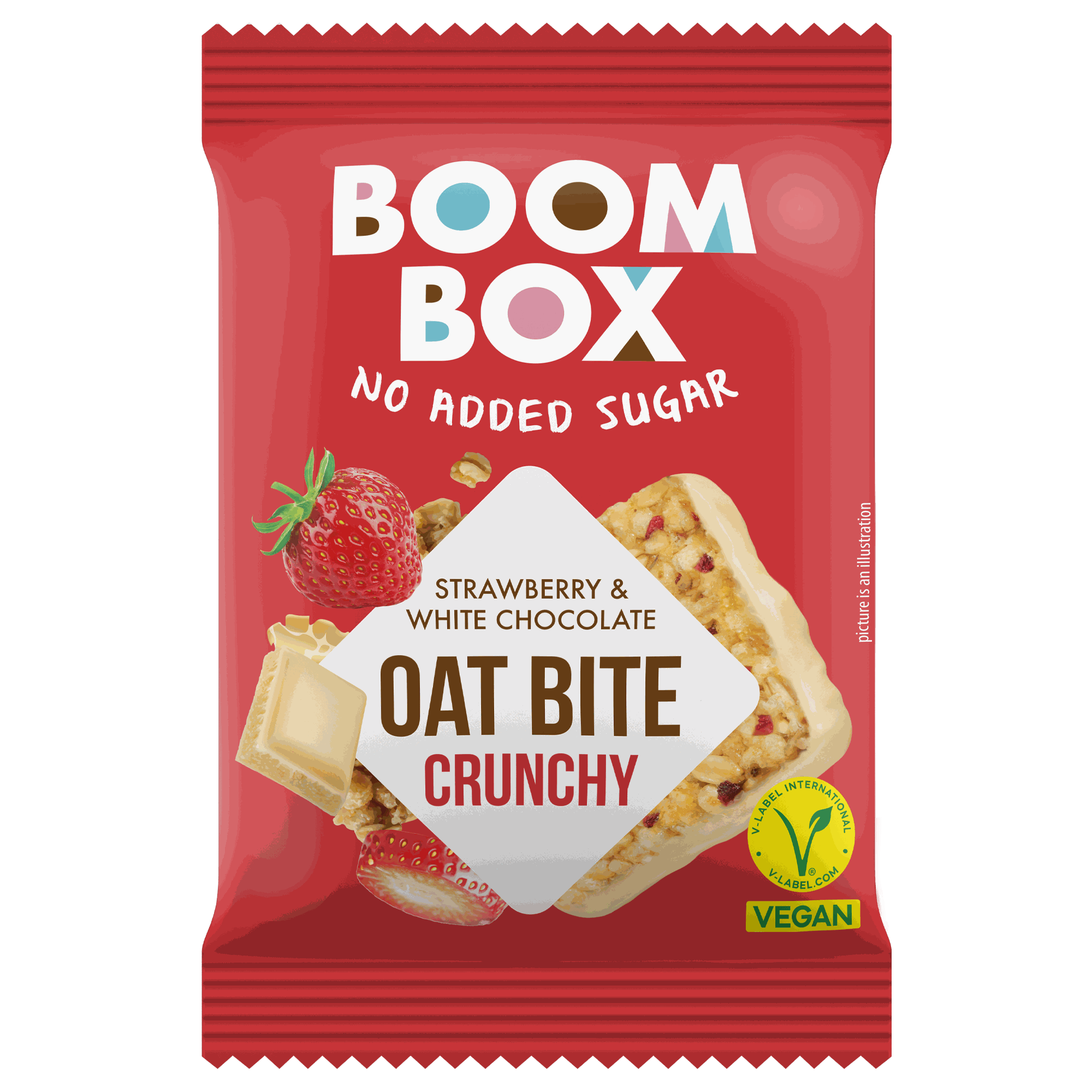 КОЛАЧЕ БУМ БОКС ОВЕСНО ЈАГОДА, БЕЛО ЧОКОЛАДА 20 ГР