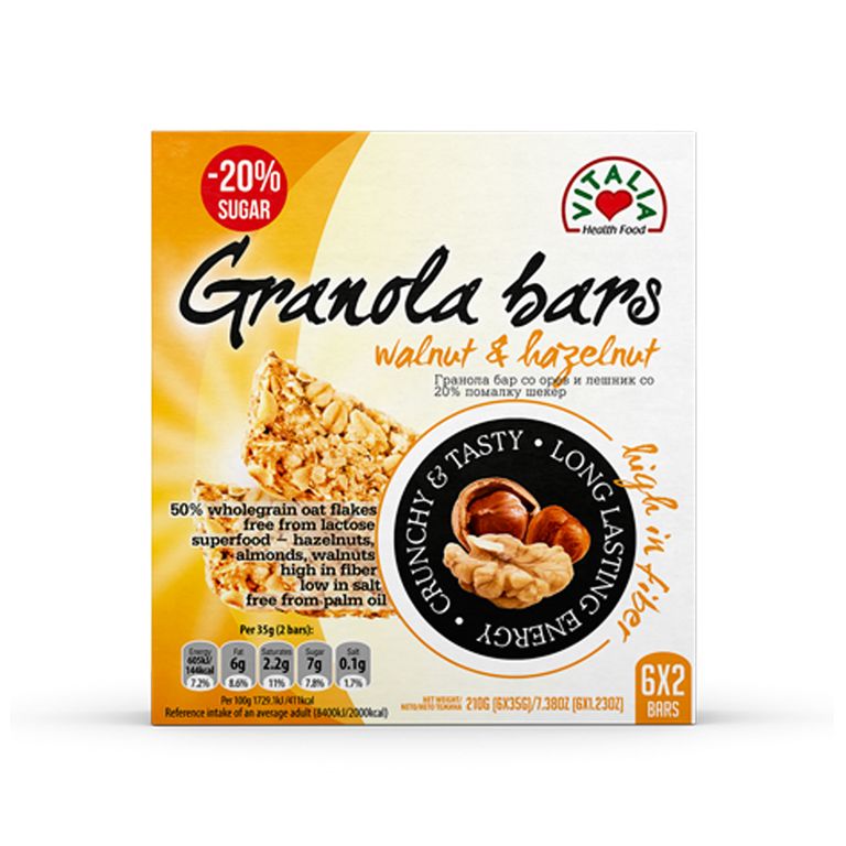 ВИТАЛИА ПЛОЧКА ГРАНОЛА ОРЕВ И ЛЕШНИК Г 210