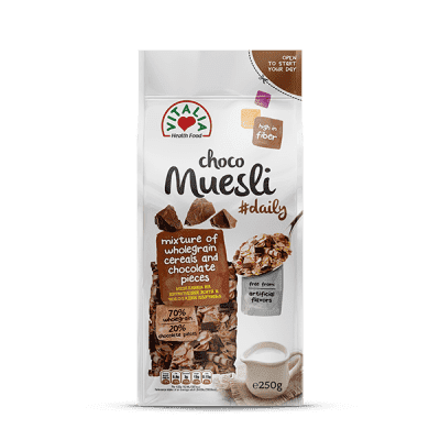 ВИТАЛИА МУСЛИ БЕЗ ГЛУТЕН СЕМИЊА И КАКАО Г 300