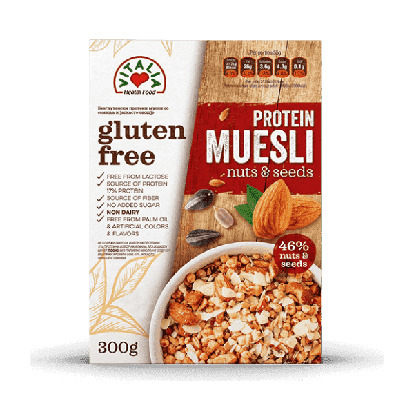 ВИТАЛИА МУСЛИ БЕЗ ГЛУТЕН СЕМИЊА И ЈАТКИ Г 300