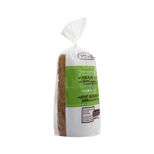 ЛЕБ РЖАН 100% 400 ГР. УНИ ЛУКС