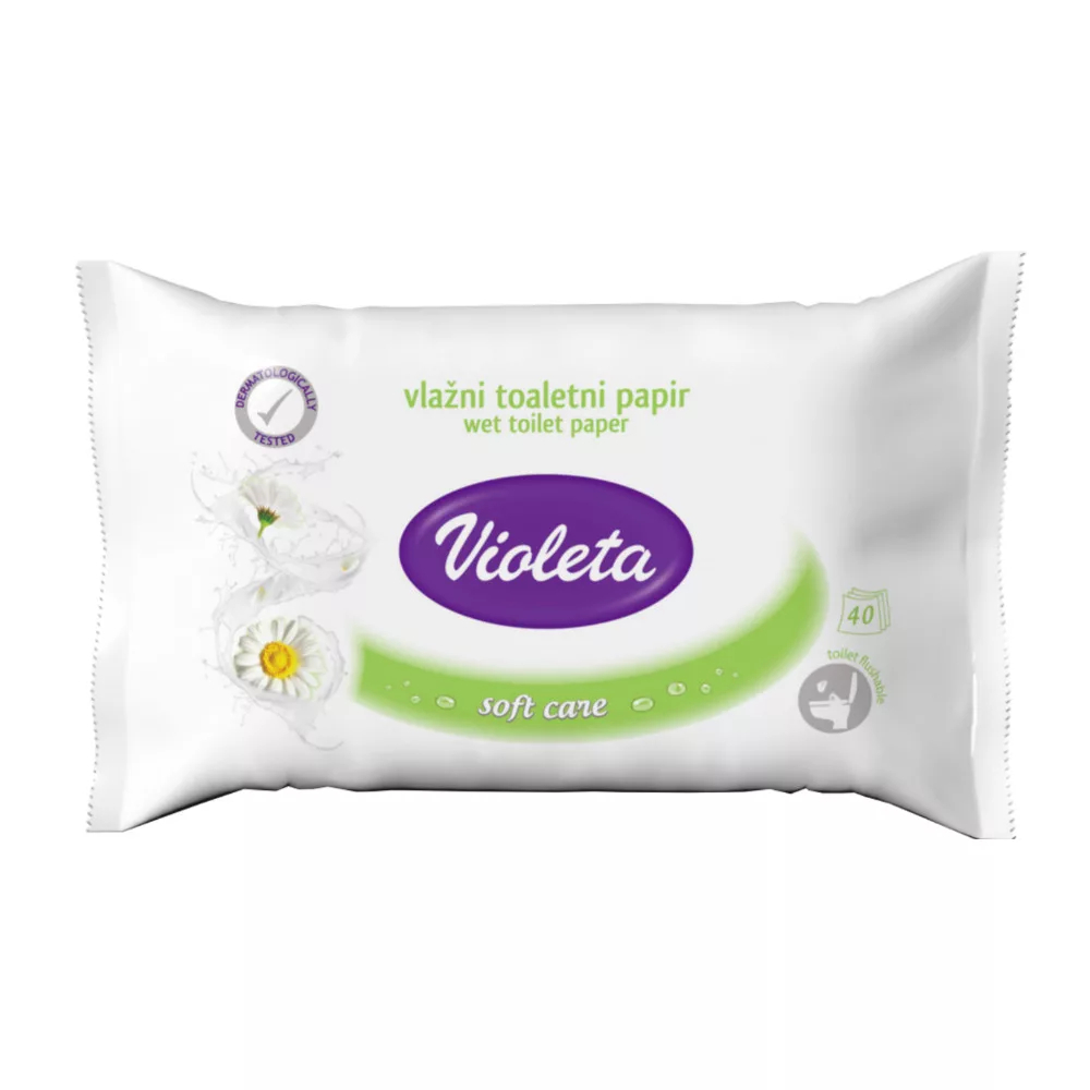 ВИОЛЕТА ВЛАЖНА ТОАЛЕТНА ХАРТИЈА СО КАМИЛИЦА 40/1