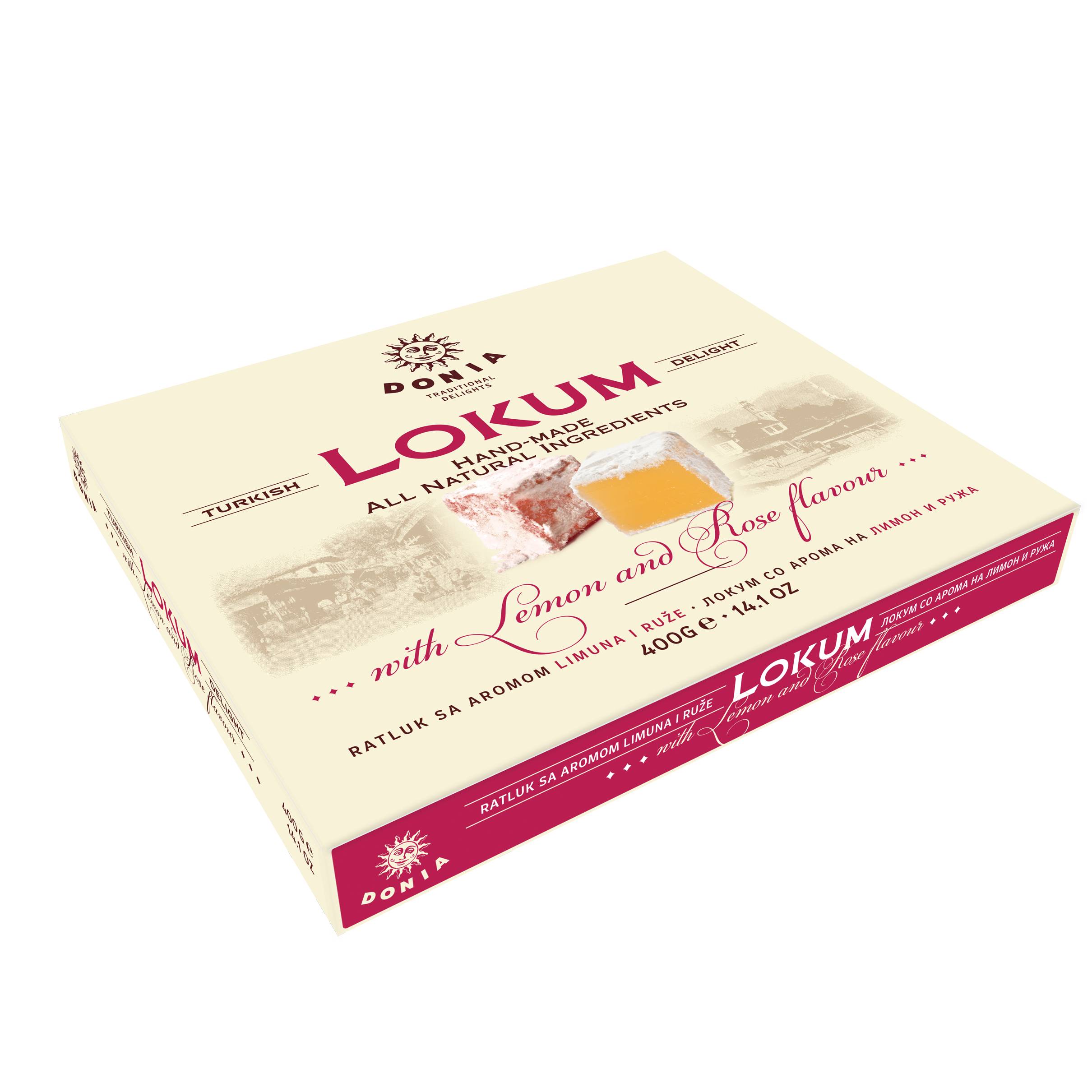ДОНИА ЛОКУМ СО ЛИМОН И РУЖА 400 ГР