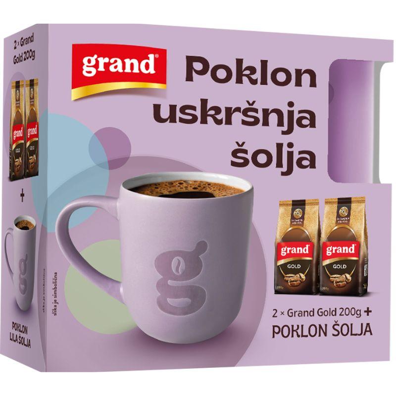 СЕТ КАФЕ ГРАНД ГОЛД 2*200гр+ФИЛЏАН