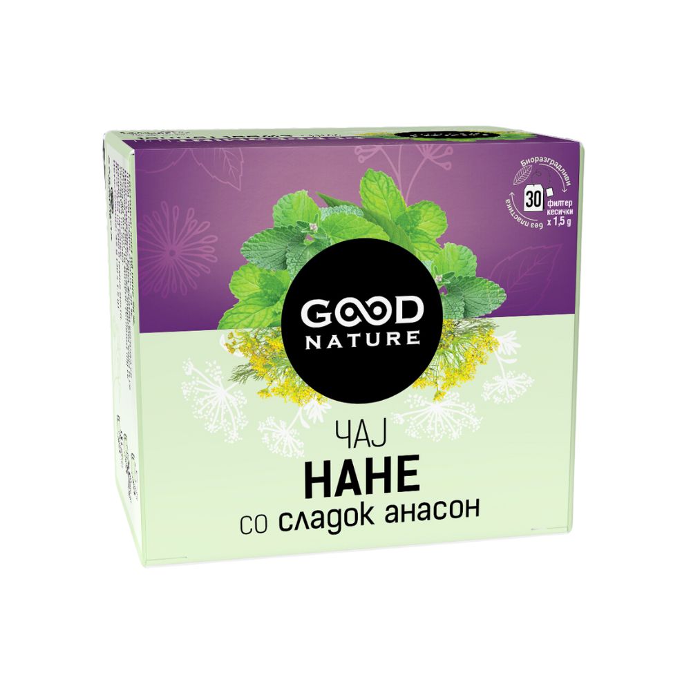 ГУД НАТУРЕ ЧАЈ ОД НАНЕ СО АНАСОН 30 ЌЕСИЧКИ