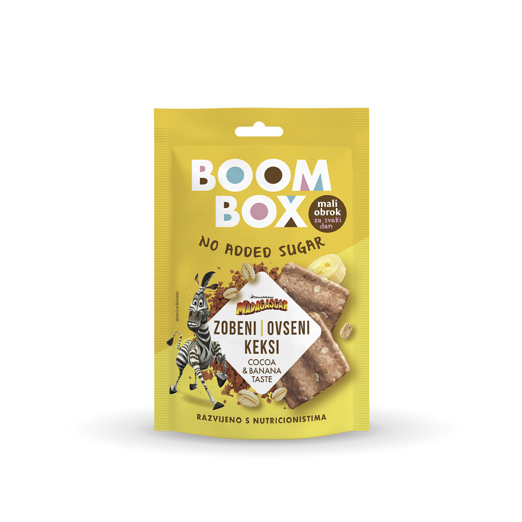 ДЕТСКИ ОВЕСНИ КЕКСИ БУМ БОКС БАНАНА-КАКАО 50 ГР