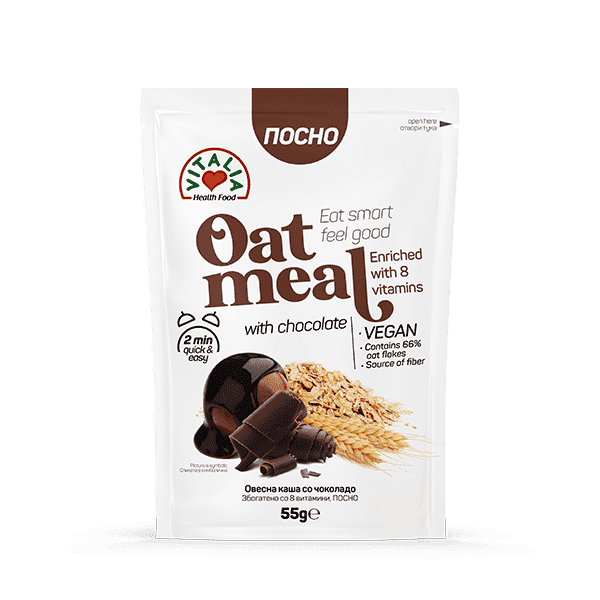 ВИТАЛИА ГО НУТРИ КАША ОВЕСНА ЧОКОЛАДА 55 ГР