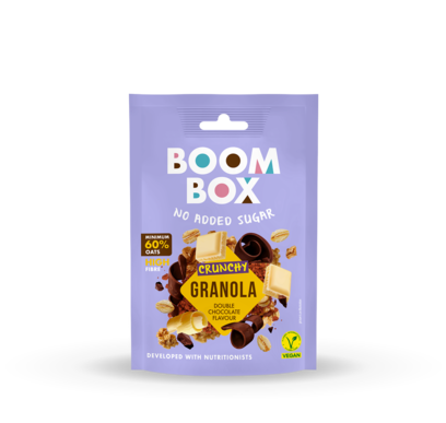 ОВЕСНА ГРАНОЛА БУМ БОКС БЕЛО ЧОКОЛАДО ВАНИЛА 60 ГР