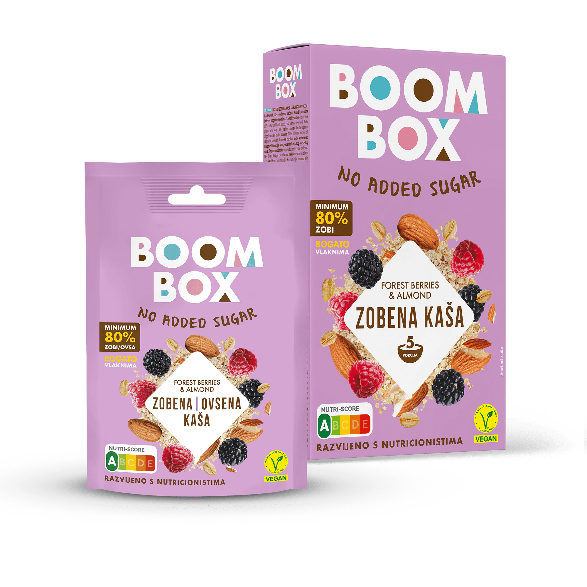 ОВЕСНА КАША БУМ БОКС ШУМСКО ОВОШЈЕ И БАДЕМ 60 ГР