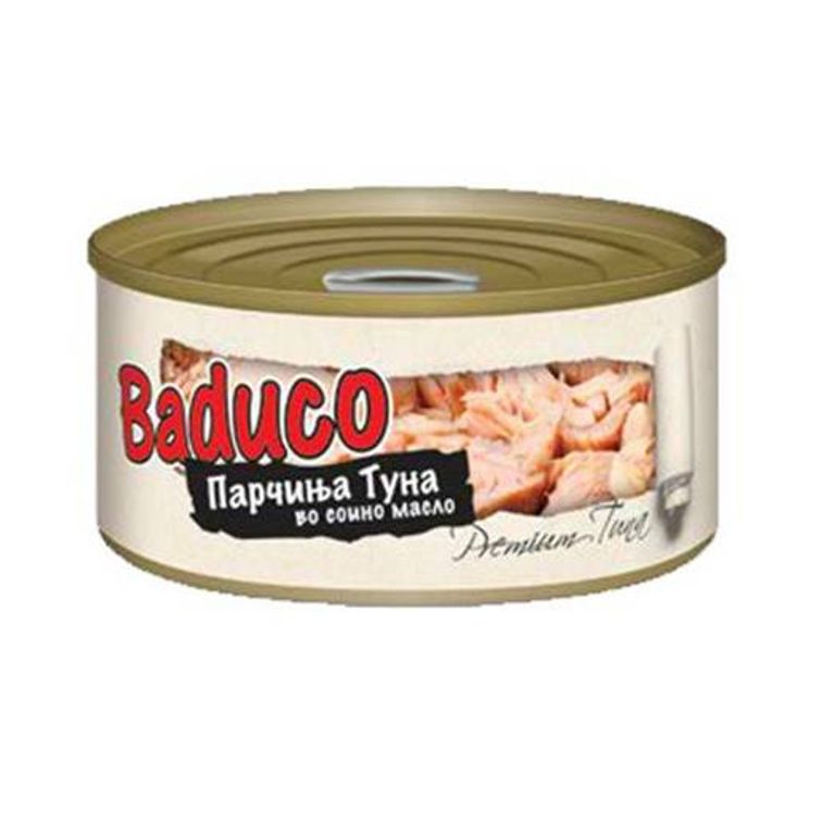 ТУНА БАДУКО 80 ГР СОЈА ЦЕЛА