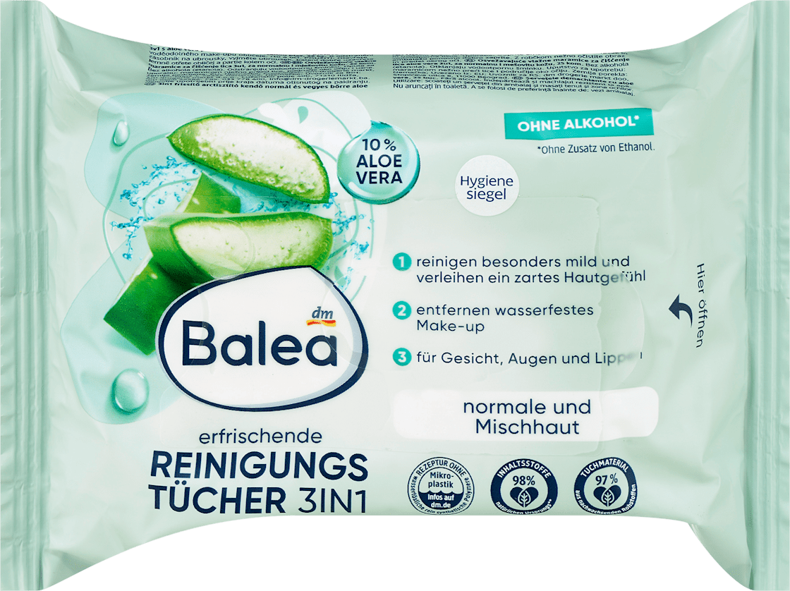 БАЛЕА МАРАМИЦИ ЗА ЧИСТЕЊЕ ЛИЦЕ АЛОЕ ВЕРА 25 ПАРЧИЊА