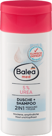 БАЛЕА МЕД ГЕЛ ТУШ ЗА ТУПИРАЊЕ И ШАМПОН 5% УРЕА 2 ВО 1 50 МЛ