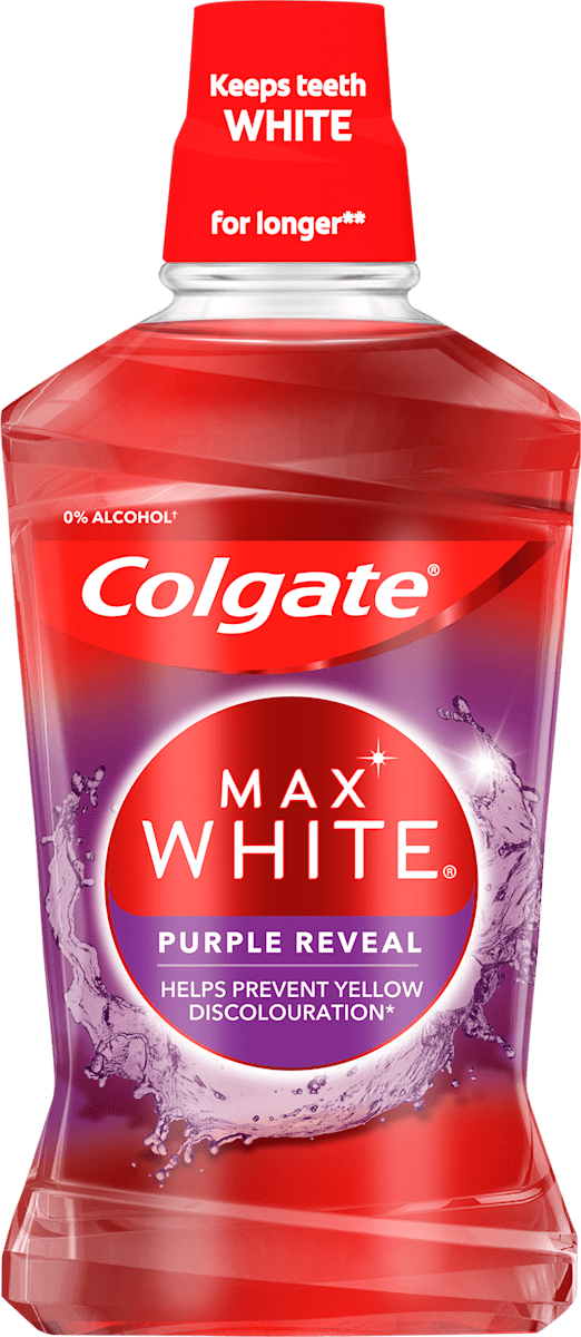 ТЕЧНОСТ ЗА УСТА КОЛГЕЈТ МАКС ВАЈТ ПУРПЛ РИВИЛ 500 МЛ