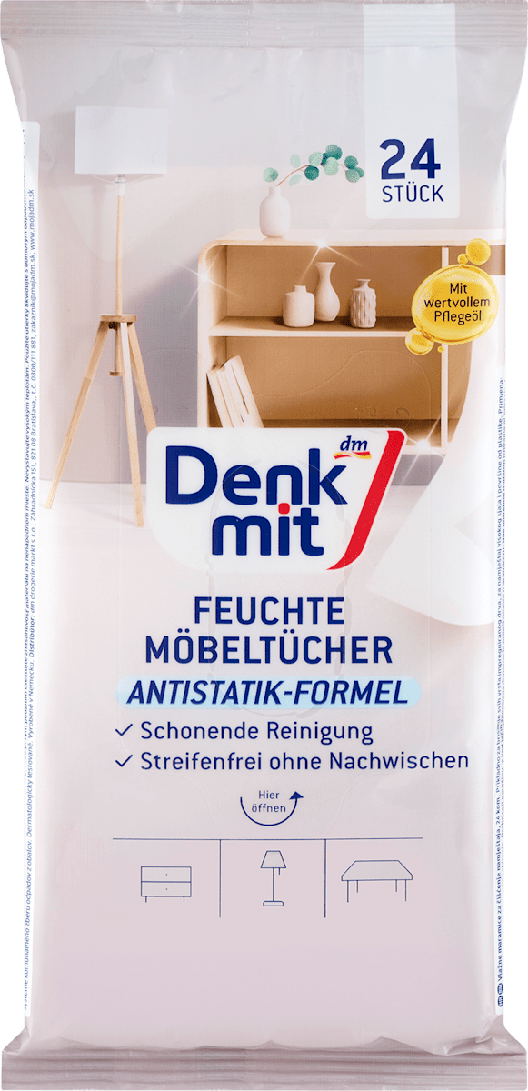 ДЕНКМИТ ВЛАЖНИ МАРАМИЦИ ЗА ЧИСТЕЊЕ МЕБЕЛ 24 ПАРЧИЊА