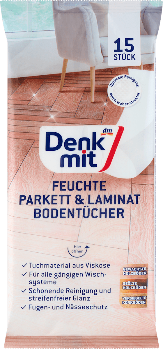 ДЕНКМИТ ВЛАЖНИ МАРАМИЦИ ЗА ЧИСТЕЊЕ ПАРКЕТ И ПОД 15 ПАРЧИЊА