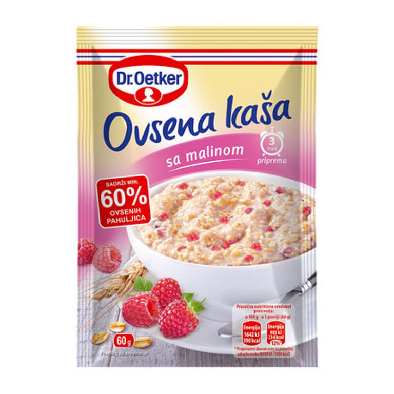 КАША ДР. ЕТКЕР ОВЕСНА ЧОКОЛАДО, МАЛИНА 60 ГР