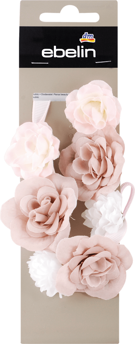 ЕБЕЛИН ТРАКА ЗА КОСА РОЗЕ СО ЗД ЦВЕТОВИ 1 ПАРЧЕ