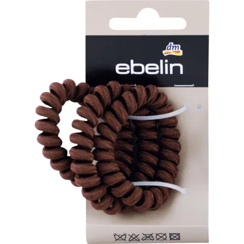 ЕБЕЛИН СТЕГАЧИ ЗА КОСА СПИРАЛНИ КАФЕНИ 3 ПАРЧИЊА