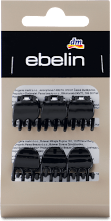 ЕБЕЛИН ШТИПКИ ЗА КОСА ЦРНИ МАЛИ 6 ПАРЧИЊА