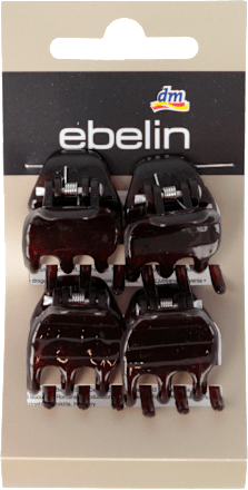 ЕБЕЛИН ШТИПКИ ЗА КОСА КАФЕНИ 4 ПАРЧИЊА