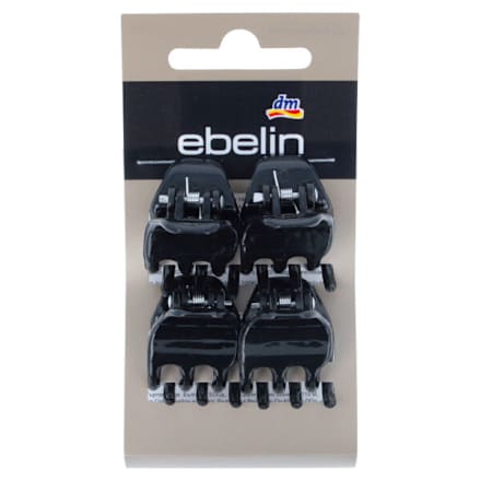 ЕБЕЛИН ШТИПКИ ЗА КОСА МАЛИ ЦРНИ СЈАЈНИ 4 ПАРЧИЊА