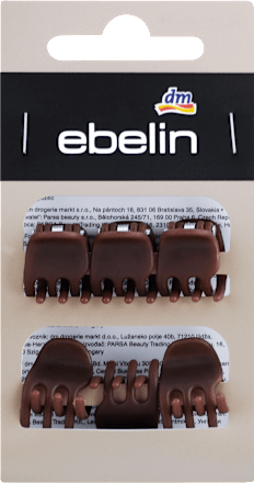 ЕБЕЛИН ШТИПКИ ЗА КОСА МАЛИ МАТ КАФЕНИ 6 ПАРЧИЊА