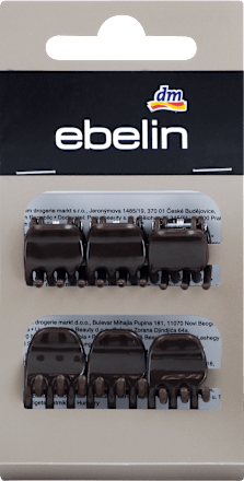 ЕБЕЛИН ШТИПКИ ЗА КОСА МАЛИ СЈАЈНИ КАФЕНИ 6 ПАРЧИЊА