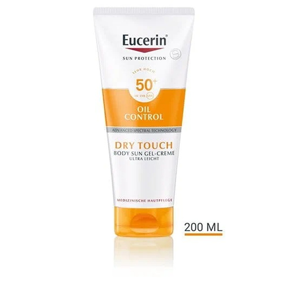 EUCERIN SUN Oil Control Dry Touch Гел-крем за тело за заштита од сонце, со СПФ 50+, 200 мл