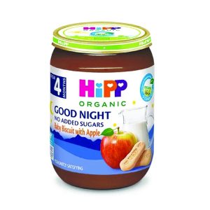 ХИПП НОЌНА КАШИЧКА ЗА БЕБЕ СО БЕБИ БИСКВИТ И ЈАБОЛКО 190 ГР