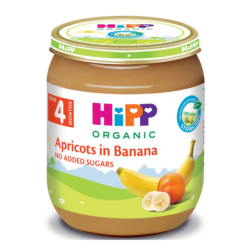 ХИПП КАЈСИЈА И БАНАНА КАШИЧКА ЗА БЕБЕ 125 ГР