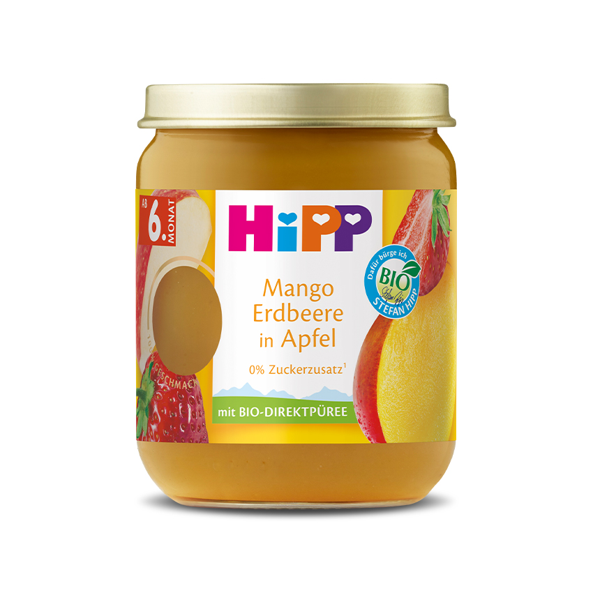 ХИПП КАША СО МАНГО И ЈАГОДА ВО ЈАБОЛКО 160 ГР