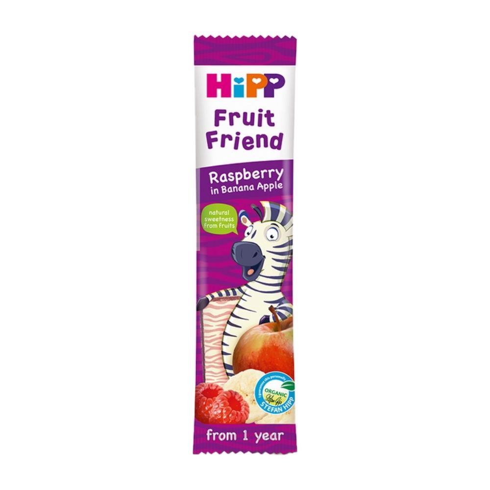 ХИПП ОРГАНСКА ОВОШНА ПЛОЧКА СО МАЛИНА, БАНАНА И ЈАБОЛКО 23 ГР