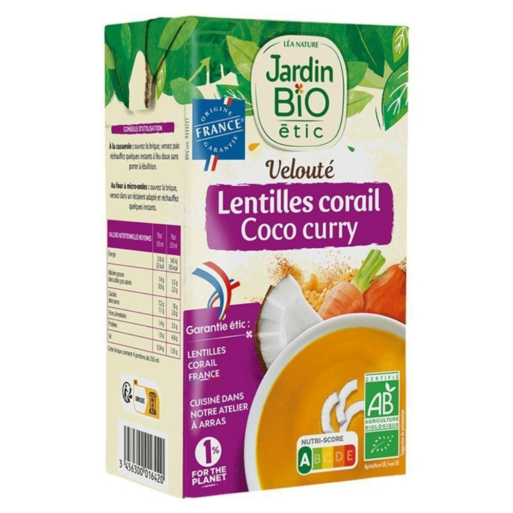 ЈАРДИН БИО ОРГАНСКА СУПА ЛЕЌА, КОКОС, КАРИ 1 Л