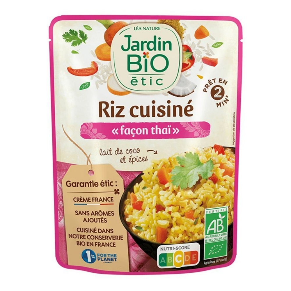 ЈАРДИН БИО ОРГАНСКИ ИНСТАНТ ТАЈЛАНДСКИ ОРИЗ СО МЛЕКО ОД КОКОС И ЗАЧИНИ 250 ГР