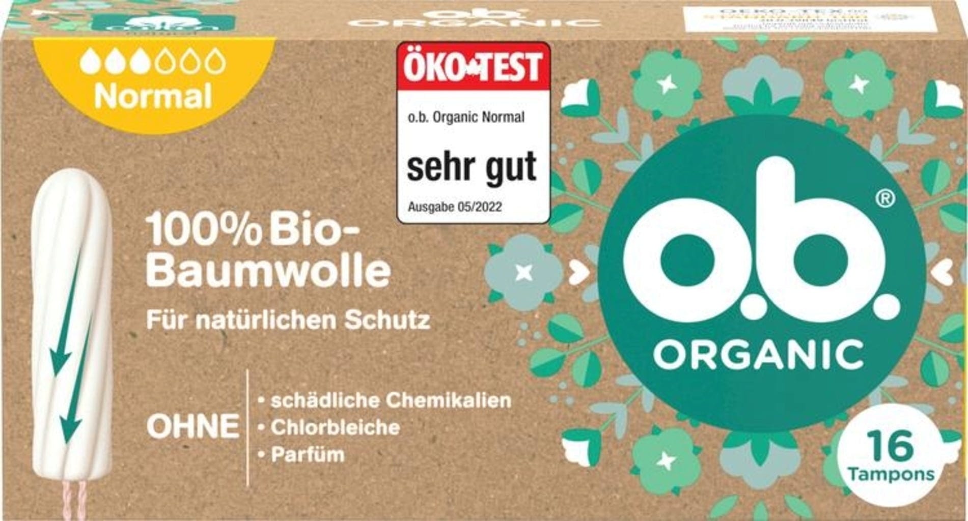 ОБ ТАМПОНИ ОРГАНИК НОРМАЛ 16