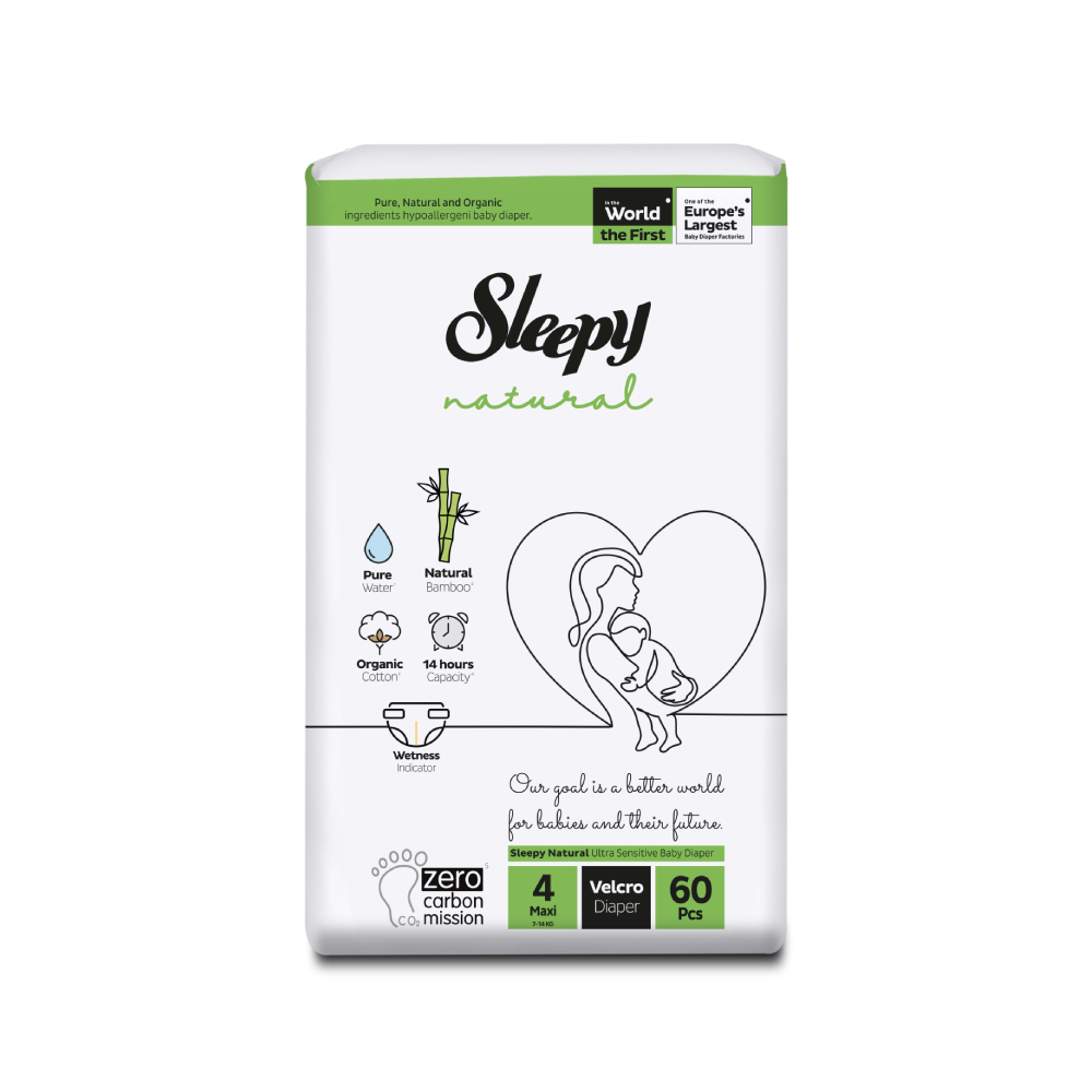 SLEEPY ПЕЛЕНИ НАТУРАЛ 4(7-14) 60ПАР