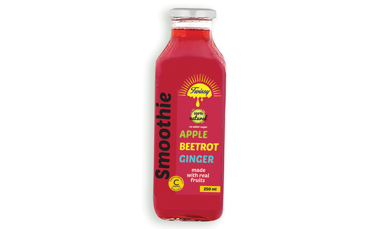 "Смути Јаболко, Цвекло,Ѓумбир Твизи 250мл"