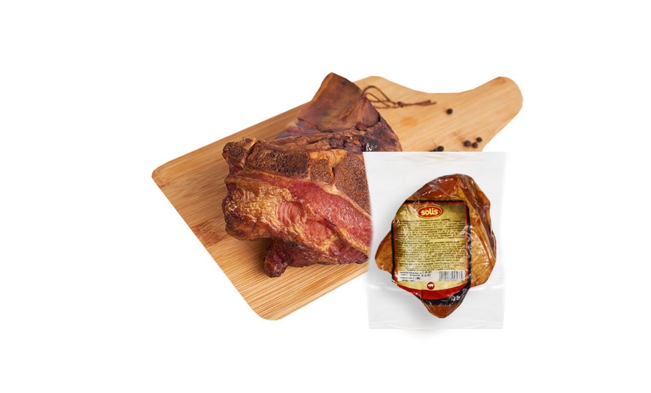 СВИНСКИ РЕБРО ДИМЕНО 1 КГ СОЛИС