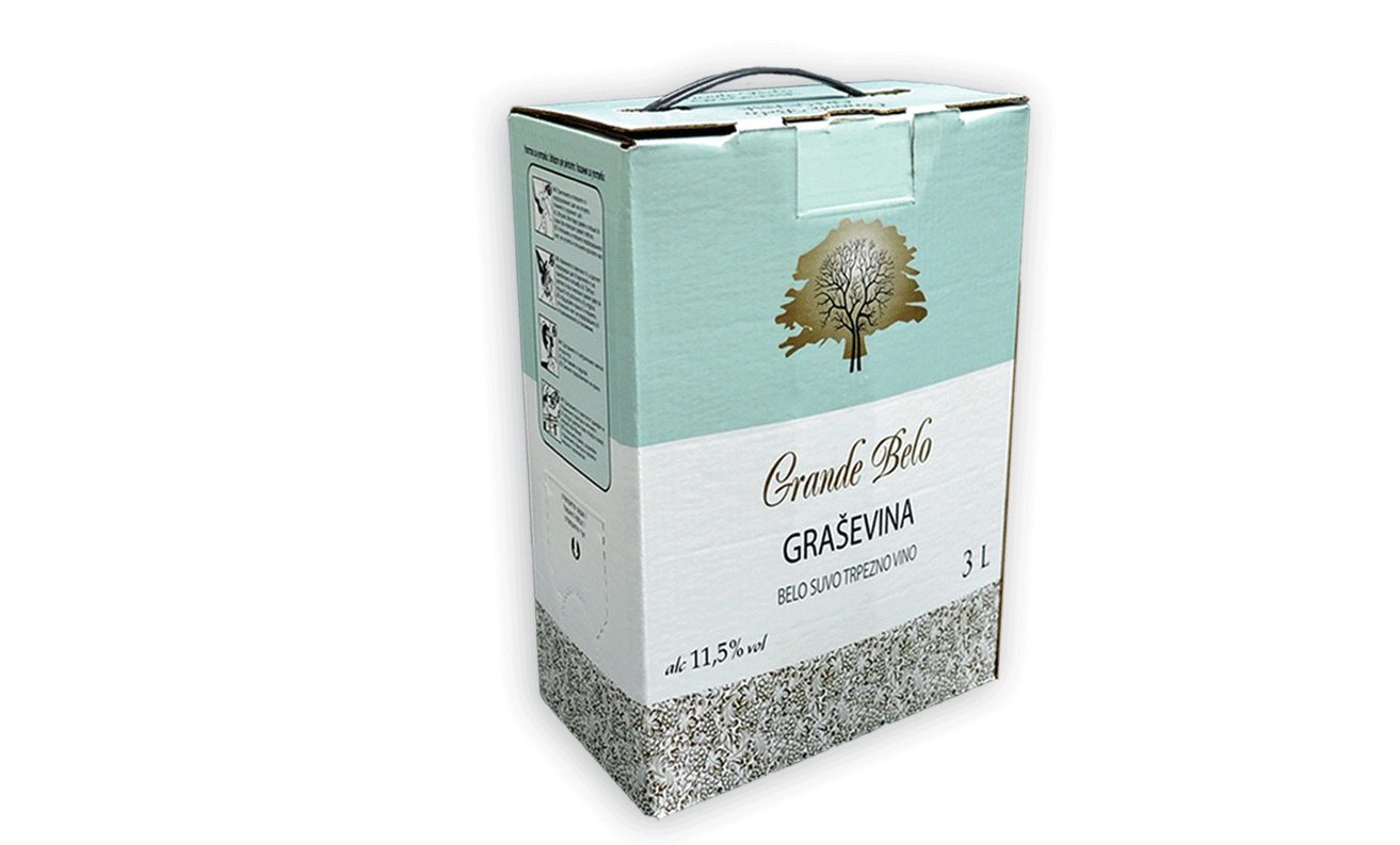 Вино Гранде Бело Грашевина 3л