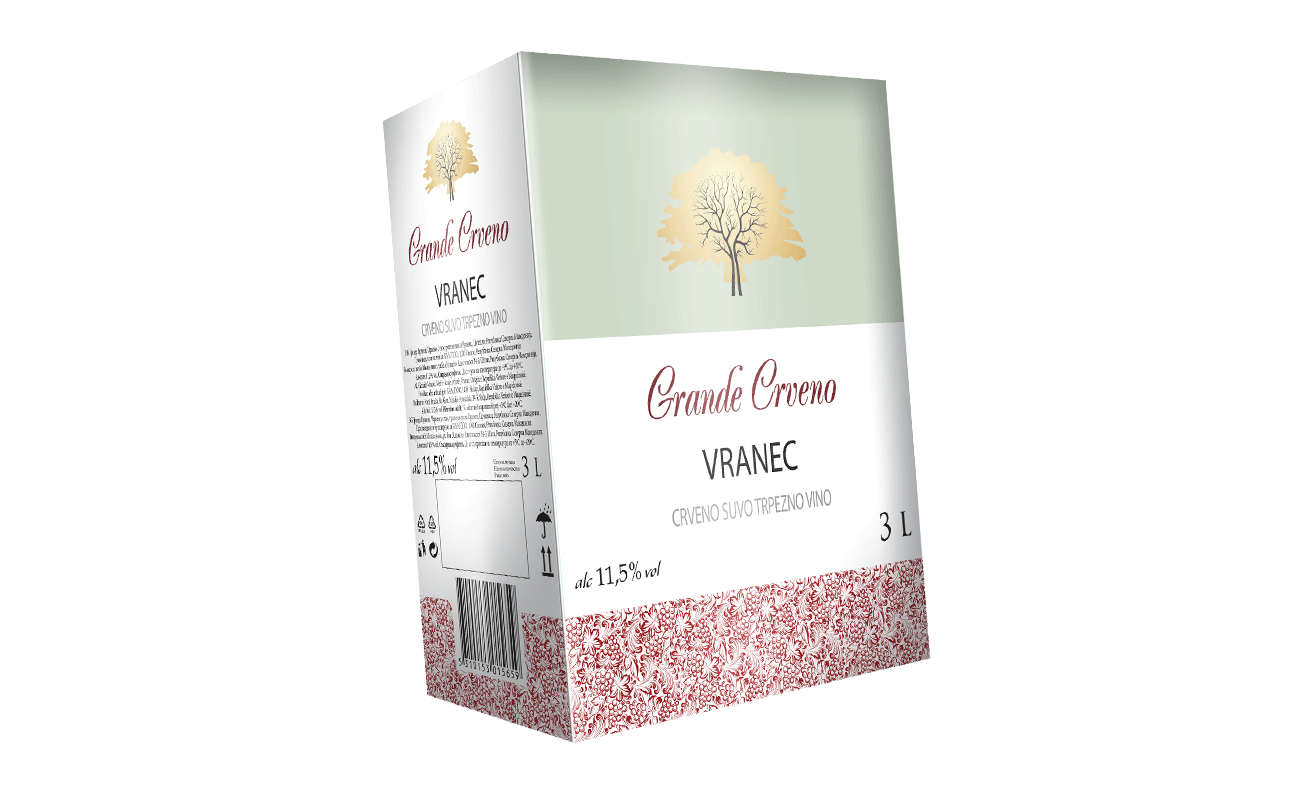 Вино Гранде Црвено Вранец 3л