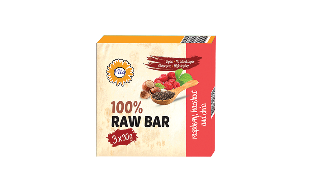 "Вита Сиров Бар Лешник,Малина, Чиа 3*30г"